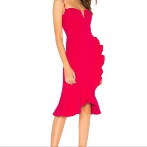 NICHOLAS Red Midi Dress